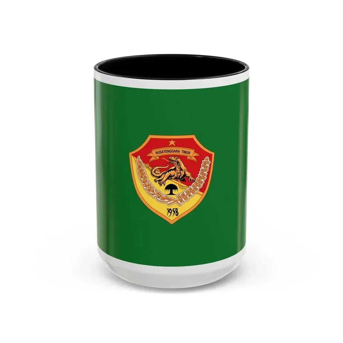 Flag of East Nusa Tenggara Indonesia - Accent Coffee Mug 15oz Black - Go Mug Yourself