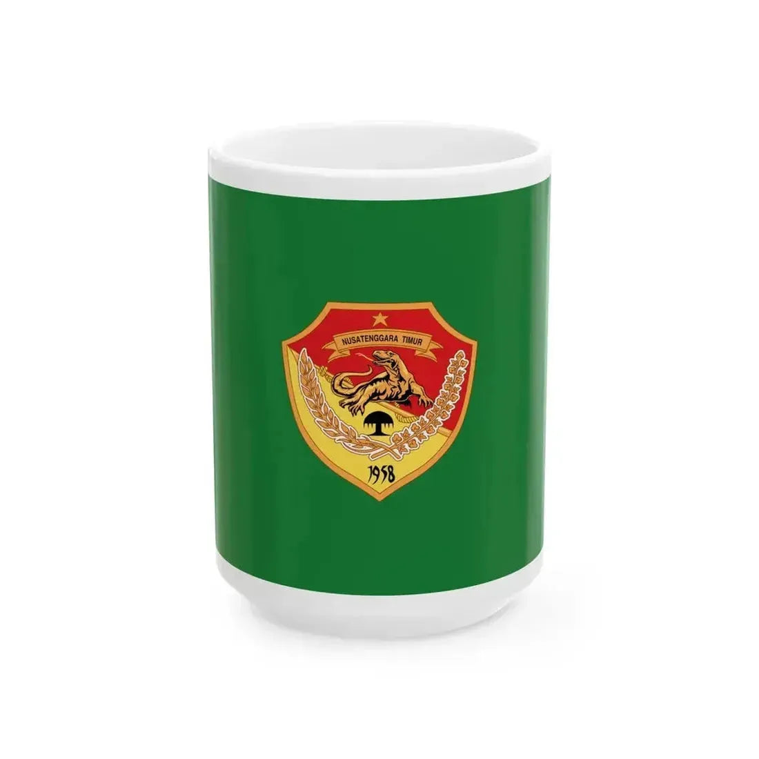 Flag of East Nusa Tenggara Indonesia - White Coffee Mug 15oz - Go Mug Yourself