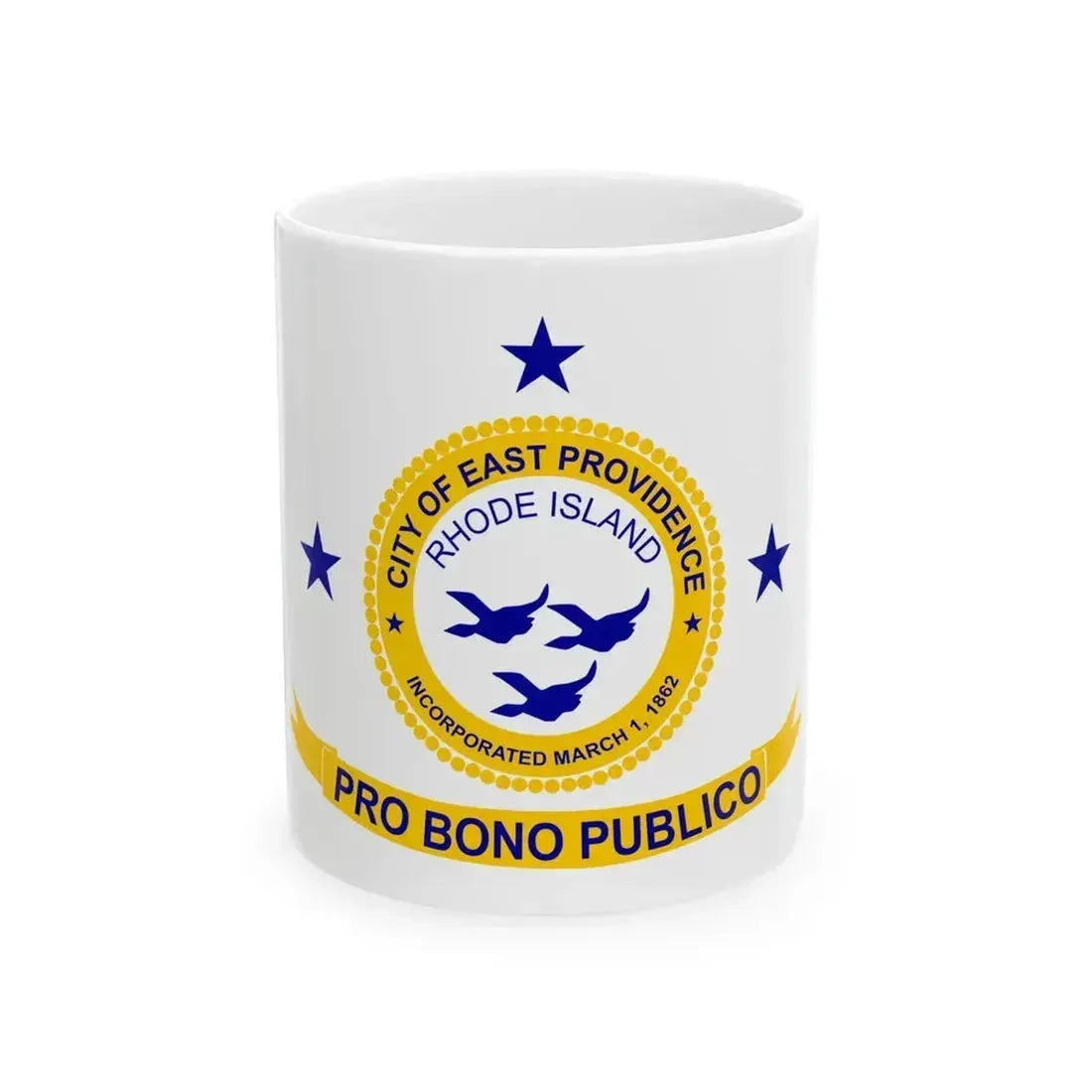 Flag of East Providence Rhode Island (United States) White Coffee Mug 11oz - Go Mug Yourself