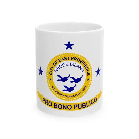 Flag of East Providence Rhode Island (United States) White Coffee Mug 11oz - Go Mug Yourself