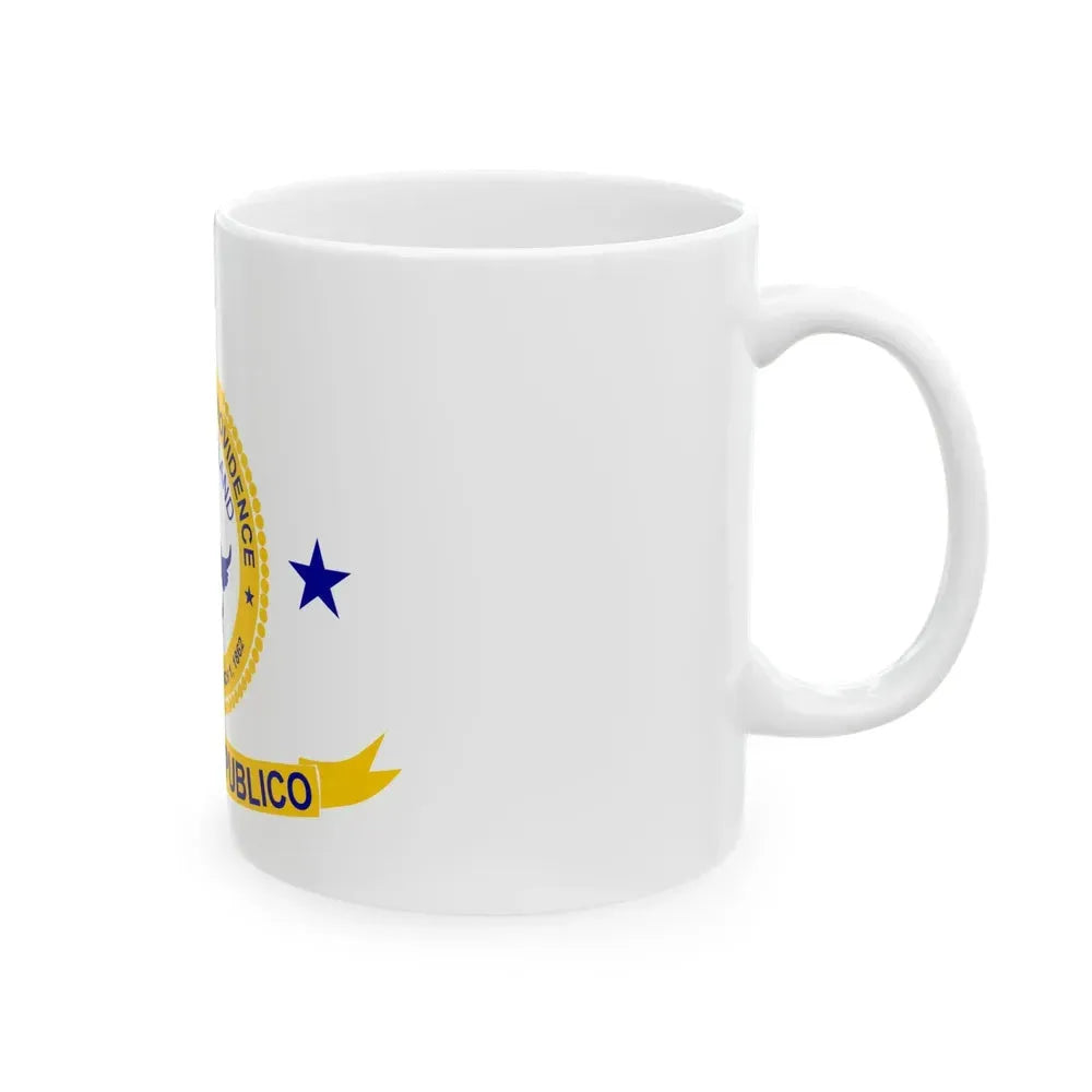 Flag of East Providence Rhode Island (United States) White Coffee Mug - Go Mug Yourself