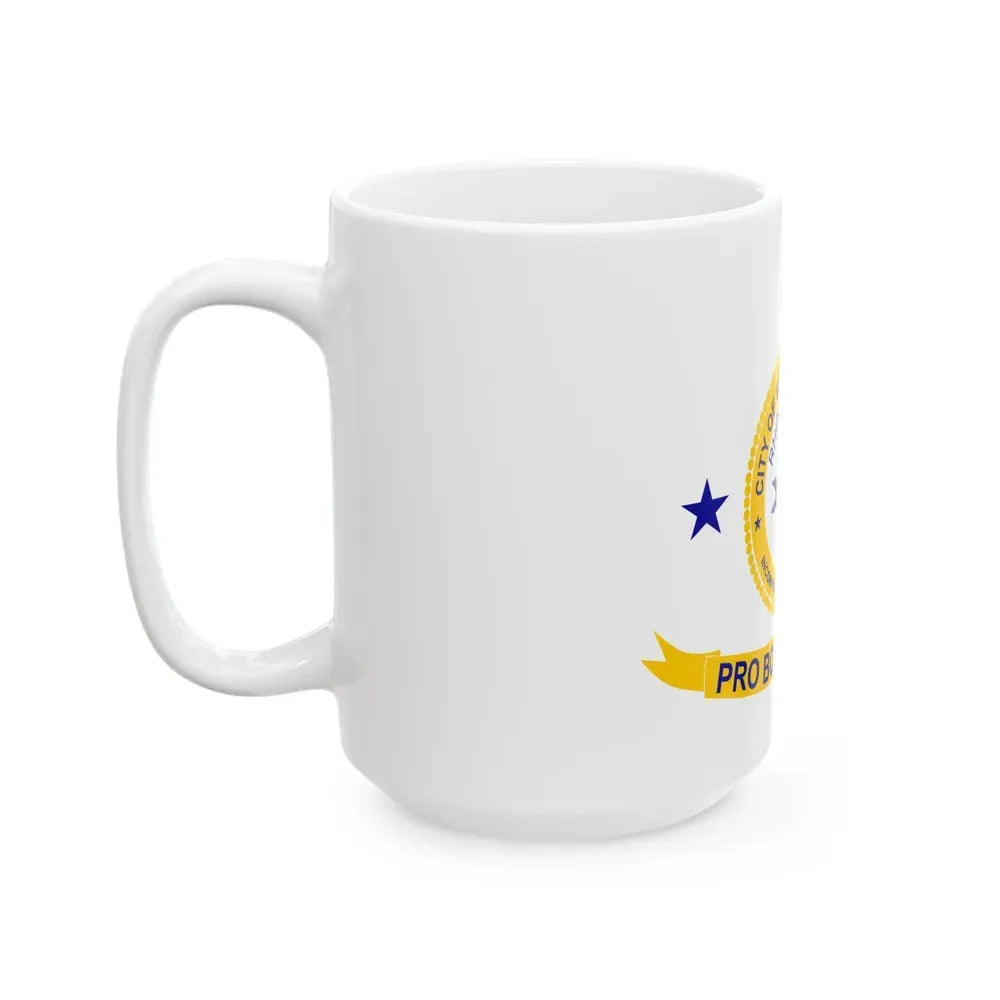 Flag of East Providence Rhode Island (United States) White Coffee Mug - Go Mug Yourself