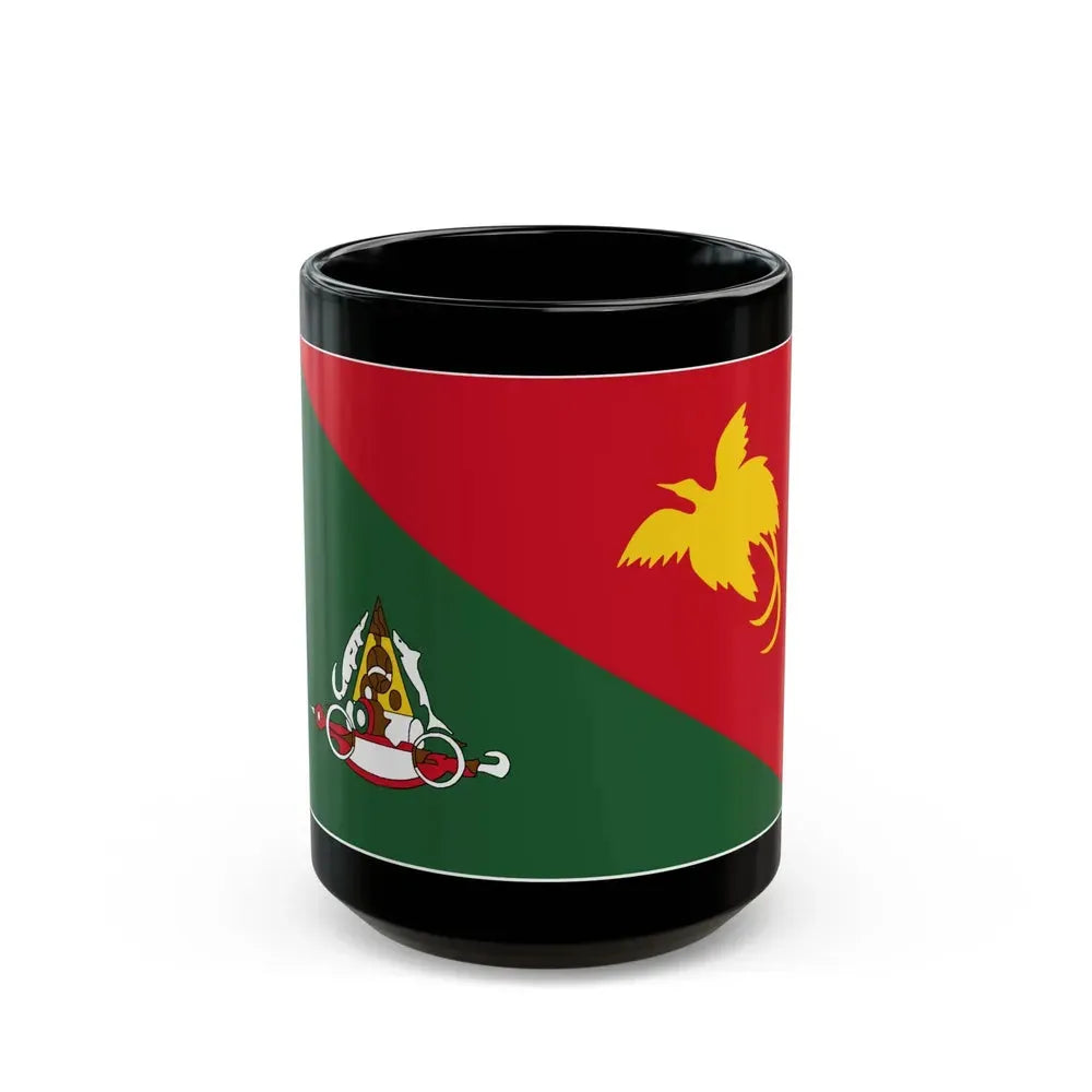 Flag of East Sepik Papa New Guinea - Black Coffee Mug 15oz - Go Mug Yourself