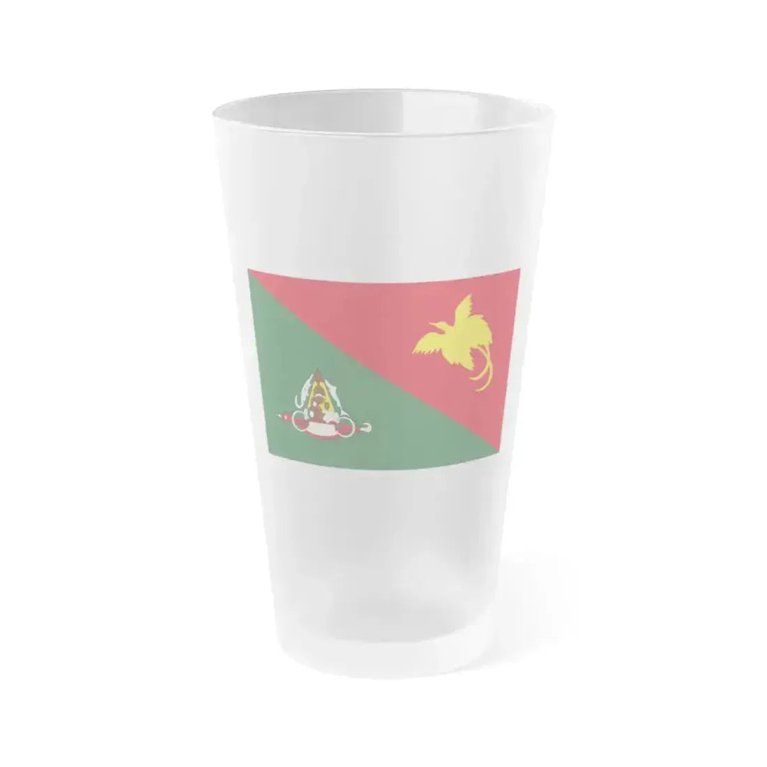Flag of East Sepik Papa New Guinea - Frosted Pint Glass 16oz 16oz Frosted - Go Mug Yourself