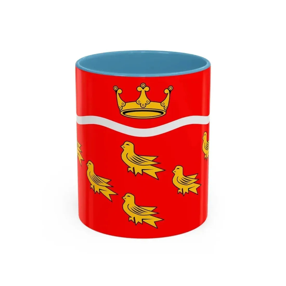 Flag of East Sussex UK - Accent Coffee Mug 11oz Light Blue - Go Mug Yourself