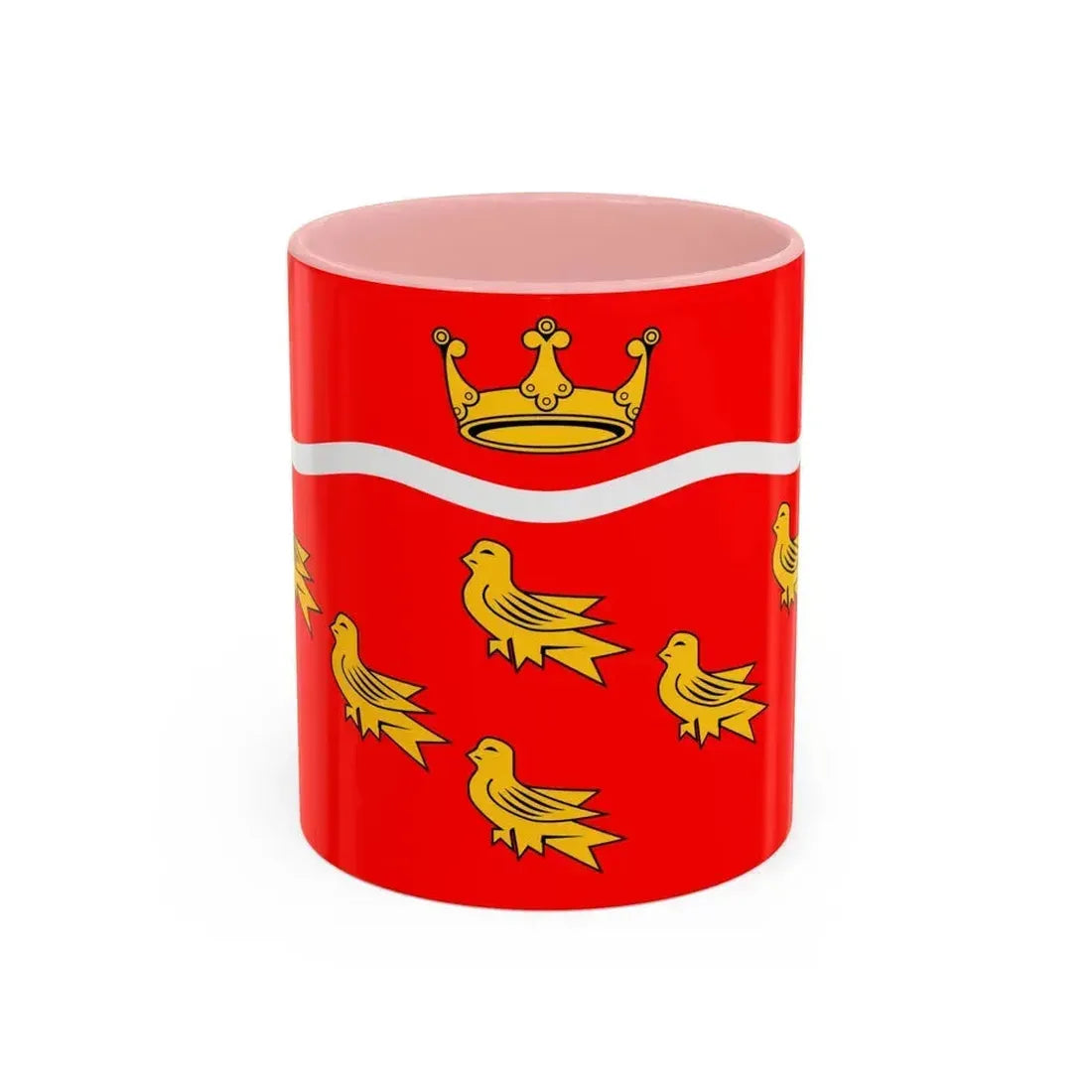 Flag of East Sussex UK - Accent Coffee Mug 11oz Pink - Go Mug Yourself