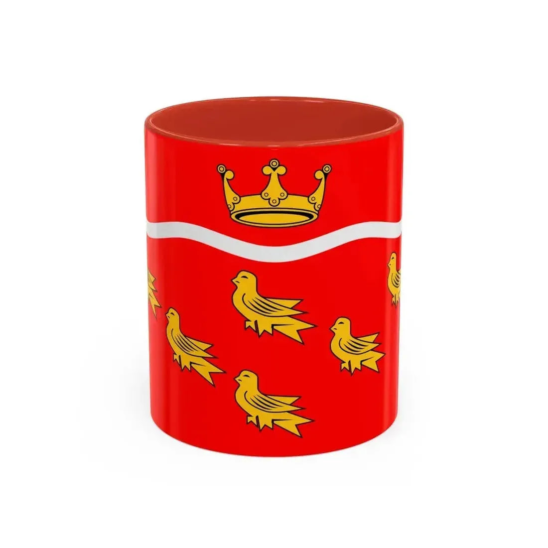 Flag of East Sussex UK - Accent Coffee Mug 11oz Red - Go Mug Yourself