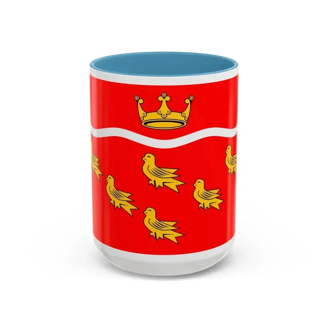Flag of East Sussex UK - Accent Coffee Mug 15oz Light Blue - Go Mug Yourself