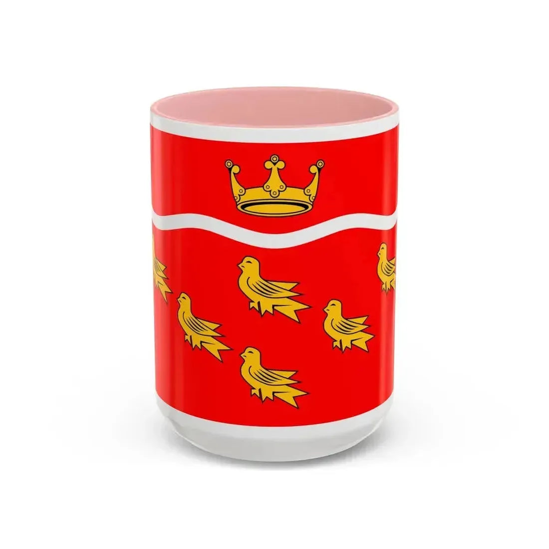 Flag of East Sussex UK - Accent Coffee Mug 15oz Pink - Go Mug Yourself