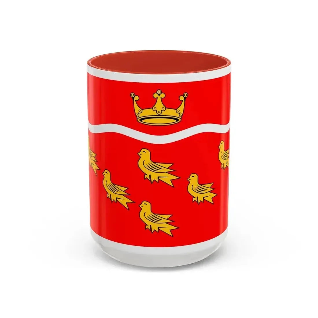 Flag of East Sussex UK - Accent Coffee Mug 15oz Red - Go Mug Yourself