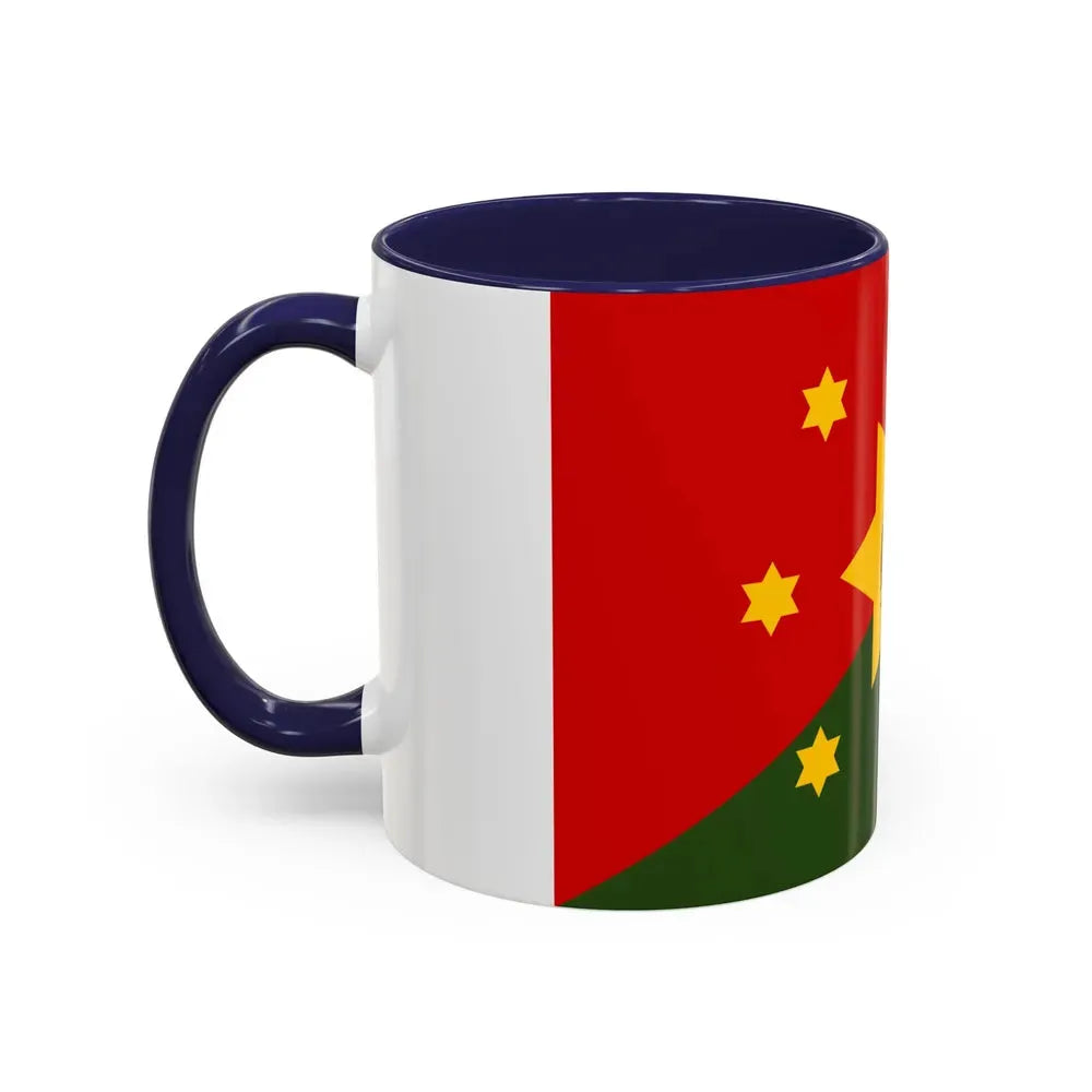 Flag of Eastern Highlands Papa New Guinea - Accent Coffee Mug - Go Mug Yourself