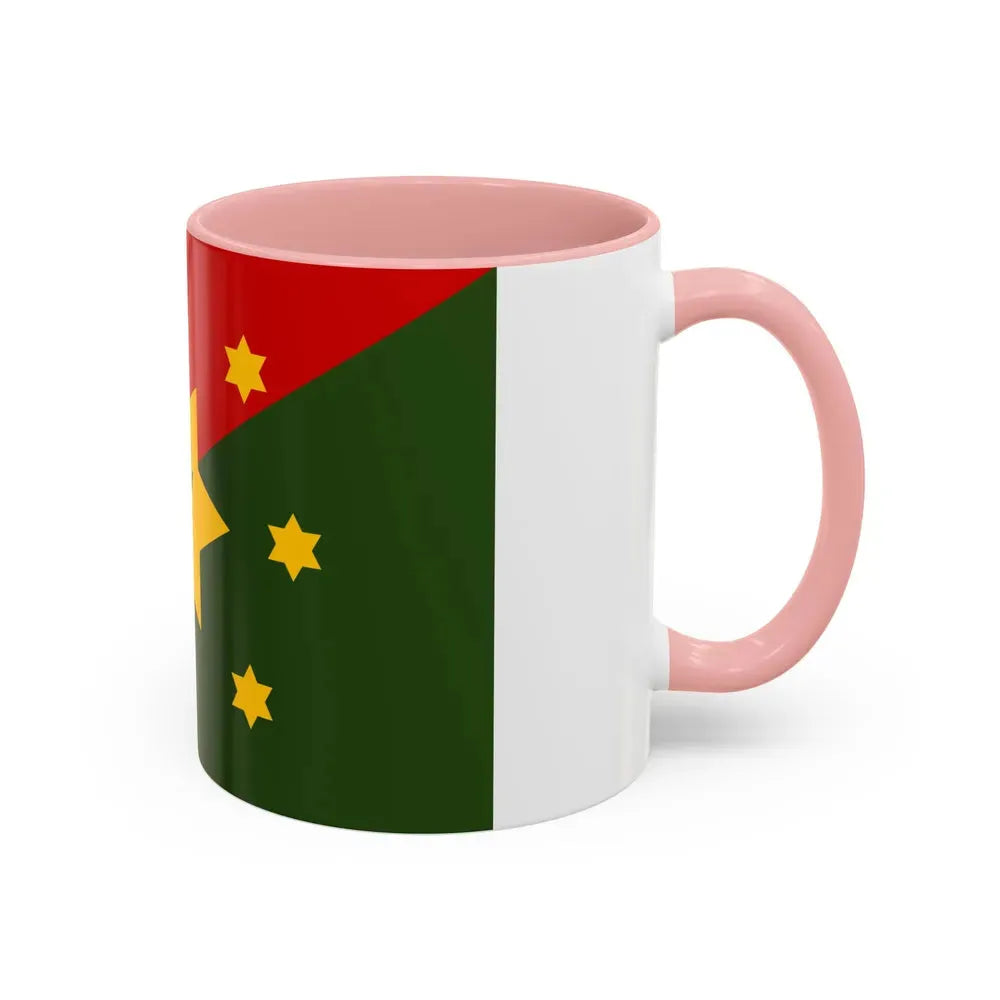 Flag of Eastern Highlands Papa New Guinea - Accent Coffee Mug - Go Mug Yourself