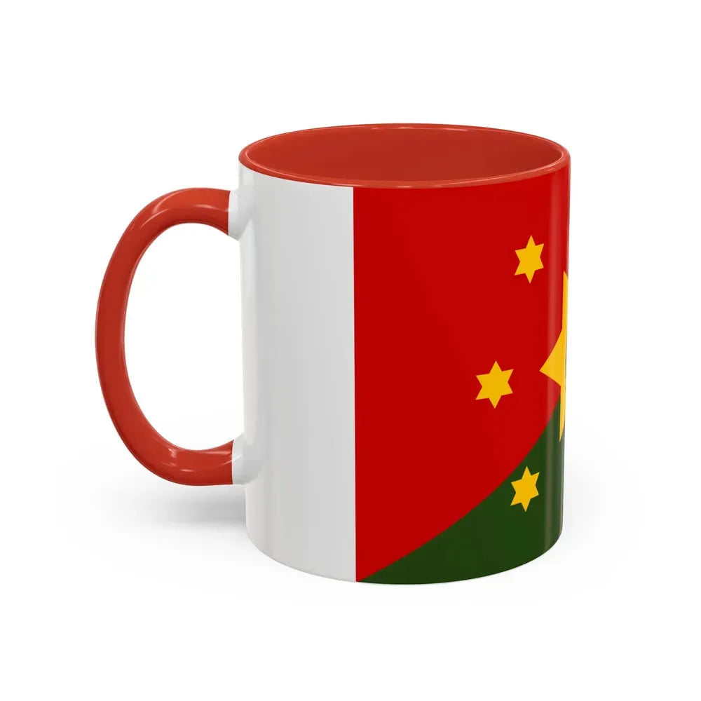 Flag of Eastern Highlands Papa New Guinea - Accent Coffee Mug - Go Mug Yourself