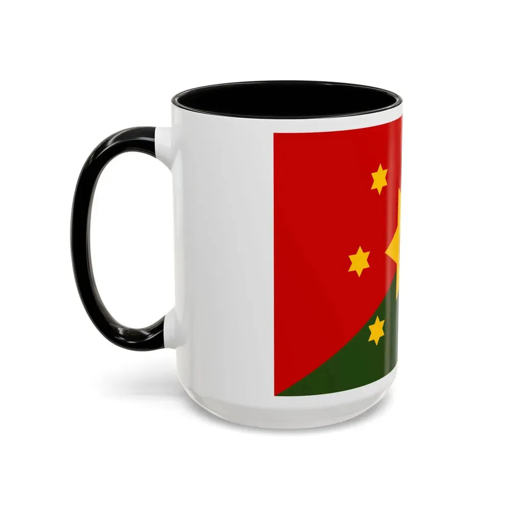 Flag of Eastern Highlands Papa New Guinea - Accent Coffee Mug - Go Mug Yourself