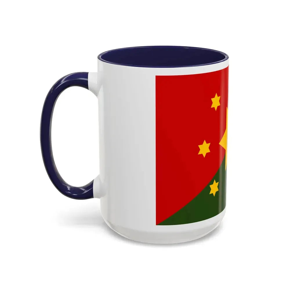 Flag of Eastern Highlands Papa New Guinea - Accent Coffee Mug - Go Mug Yourself