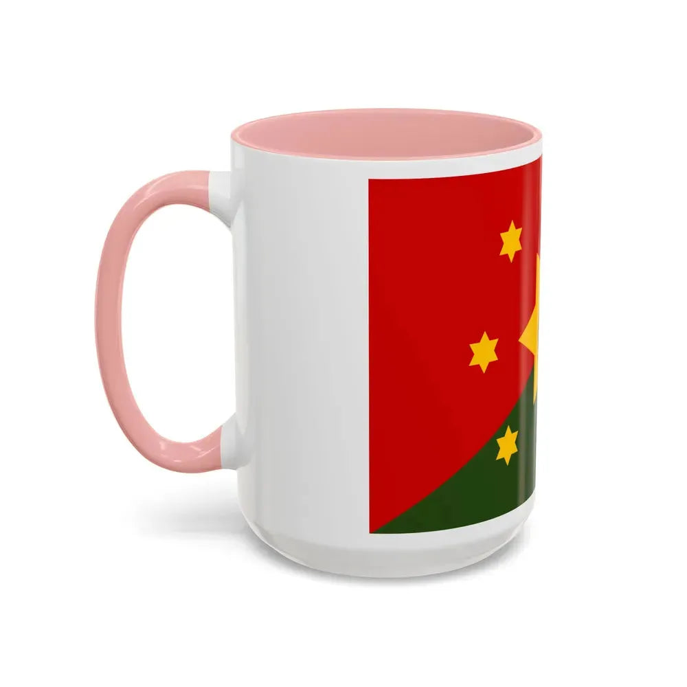Flag of Eastern Highlands Papa New Guinea - Accent Coffee Mug - Go Mug Yourself