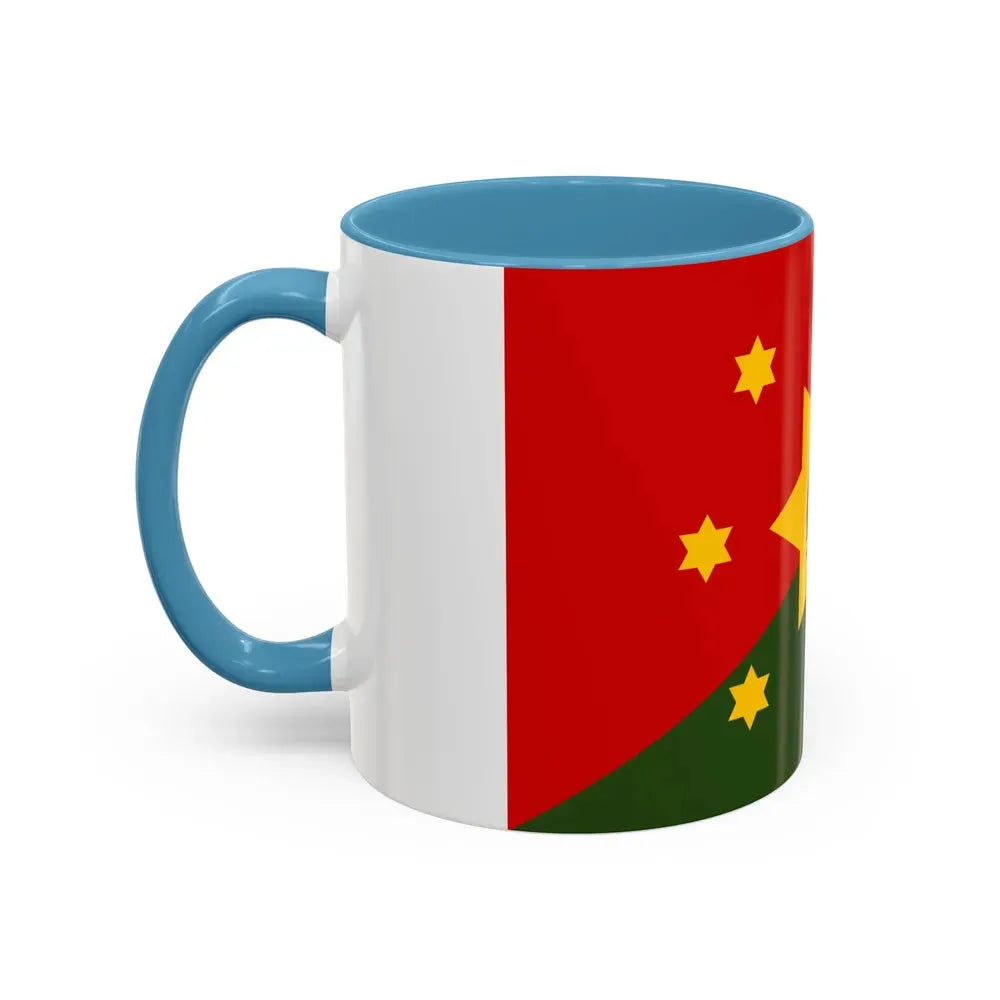 Flag of Eastern Highlands Papa New Guinea - Accent Coffee Mug - Go Mug Yourself
