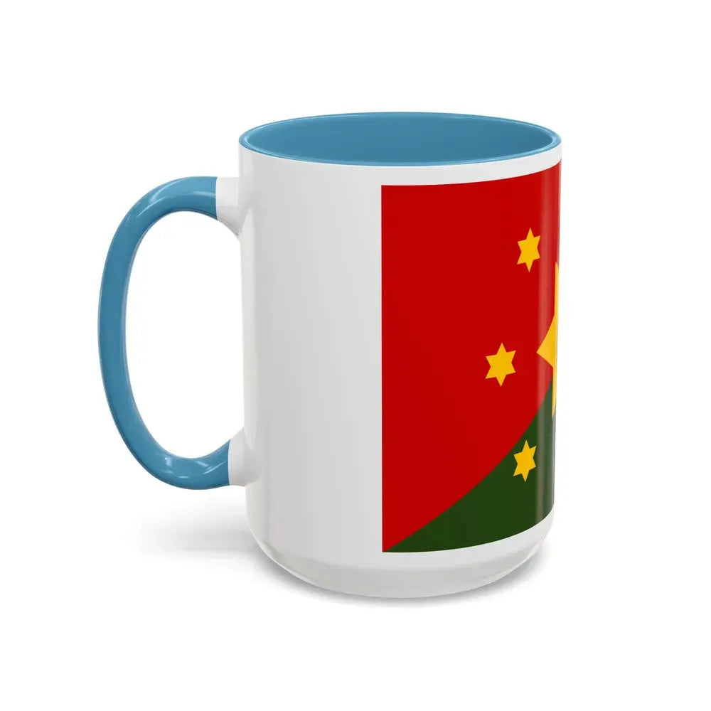 Flag of Eastern Highlands Papa New Guinea - Accent Coffee Mug - Go Mug Yourself