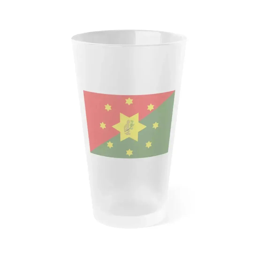 Flag of Eastern Highlands Papa New Guinea - Frosted Pint Glass 16oz 16oz Frosted - Go Mug Yourself