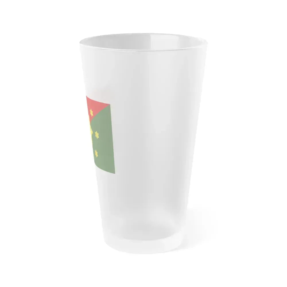 Flag of Eastern Highlands Papa New Guinea - Frosted Pint Glass 16oz - Go Mug Yourself