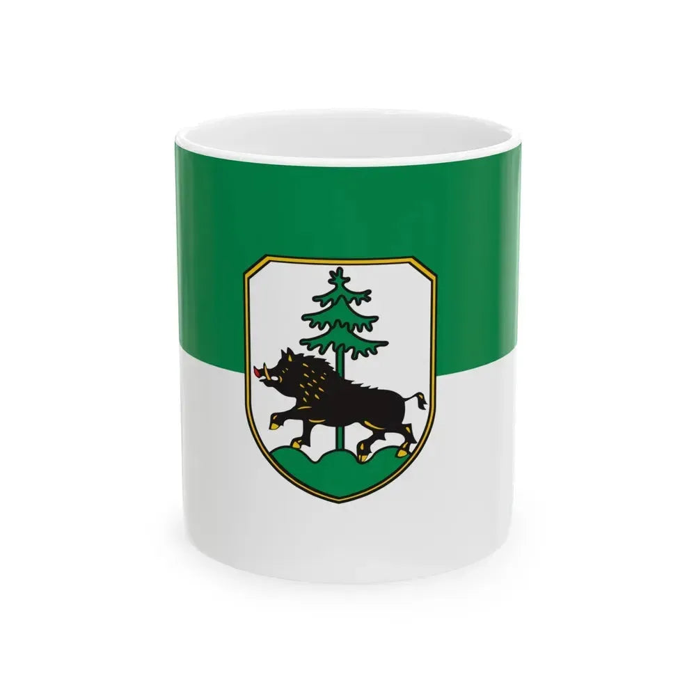 Flag of Ebersberg Germany - White Coffee Mug 11oz - Go Mug Yourself