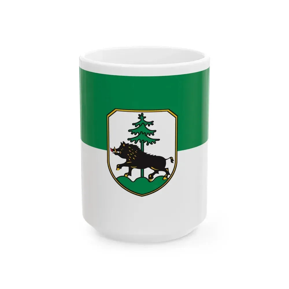 Flag of Ebersberg Germany - White Coffee Mug 15oz - Go Mug Yourself
