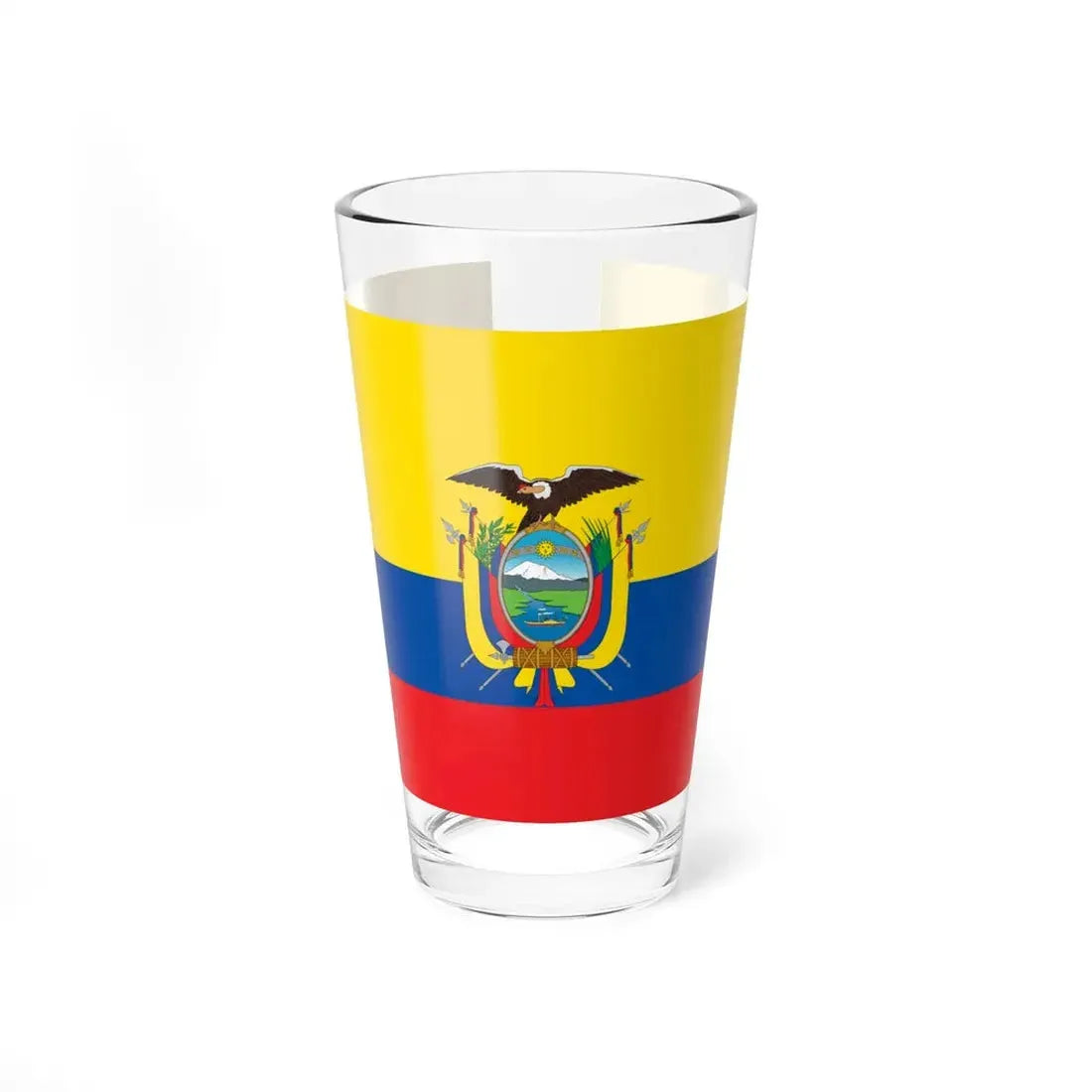 Flag of Ecuador 1900-2009 (Ecuador) Pint Glass 16oz 16oz - Go Mug Yourself