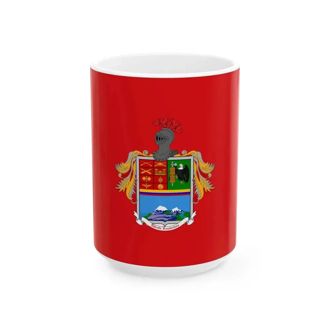 Flag of Ecuador Army (Ecuador) White Coffee Mug 15oz - Go Mug Yourself