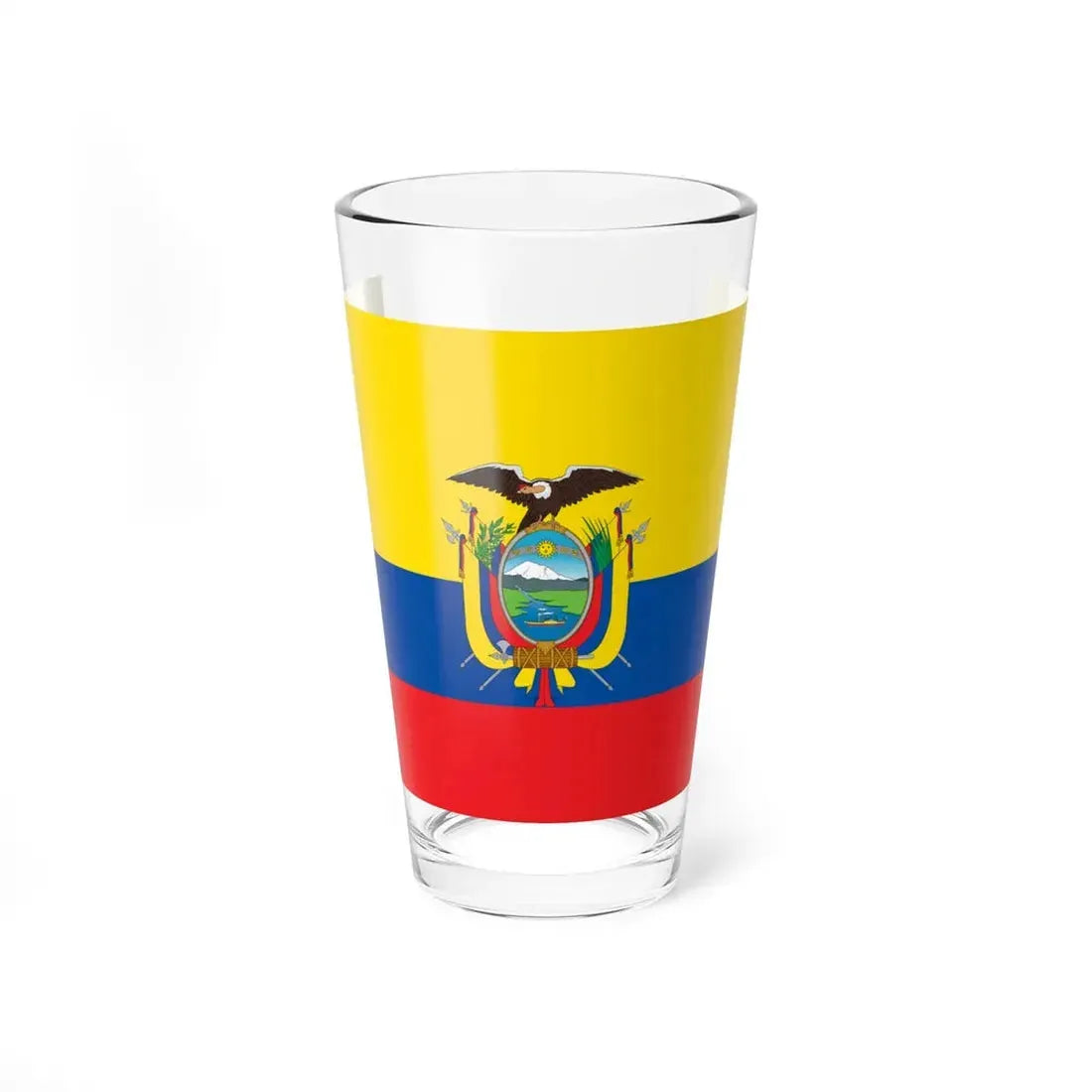 Flag of Ecuador (Ecuador) Pint Glass 16oz 16oz - Go Mug Yourself