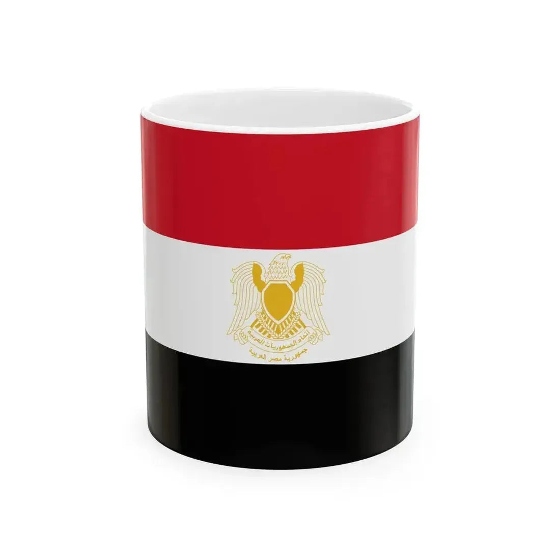 Flag of Egypt 1972-1984 (Egypt) White Coffee Mug 11oz - Go Mug Yourself