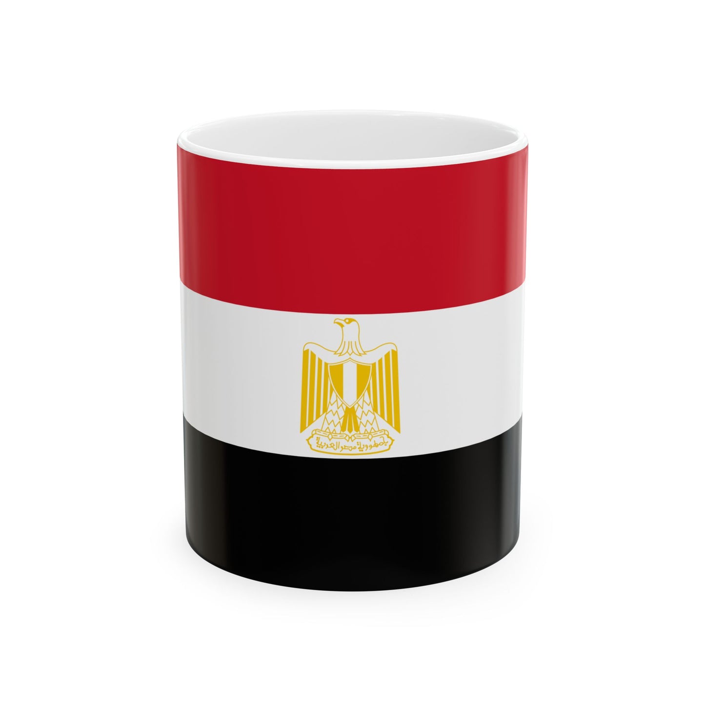 Flag of Egypt Coat of arms variant (Egypt) White Coffee Mug-11oz-Go Mug Yourself