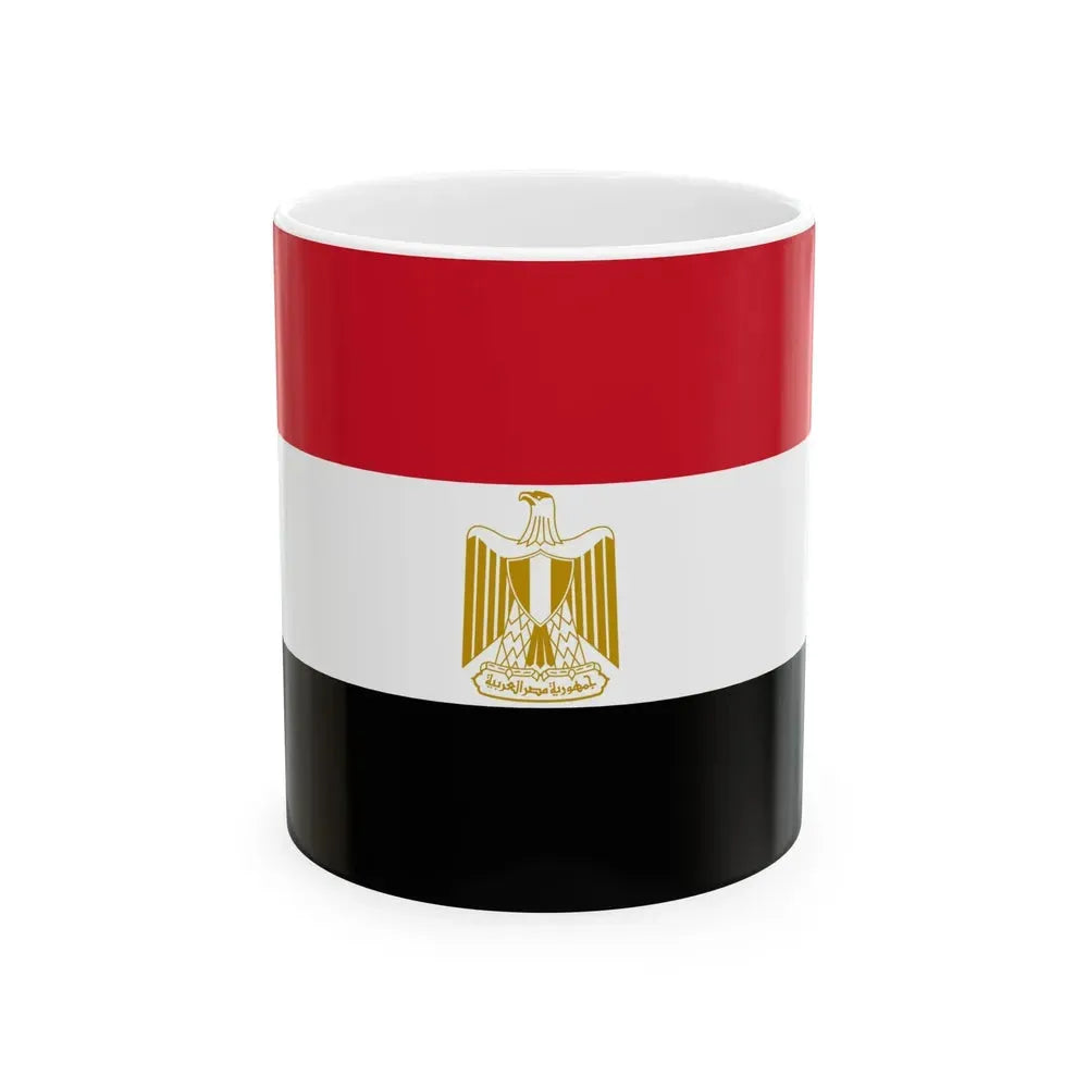 Flag of Egypt (Egypt) White Coffee Mug 11oz - Go Mug Yourself