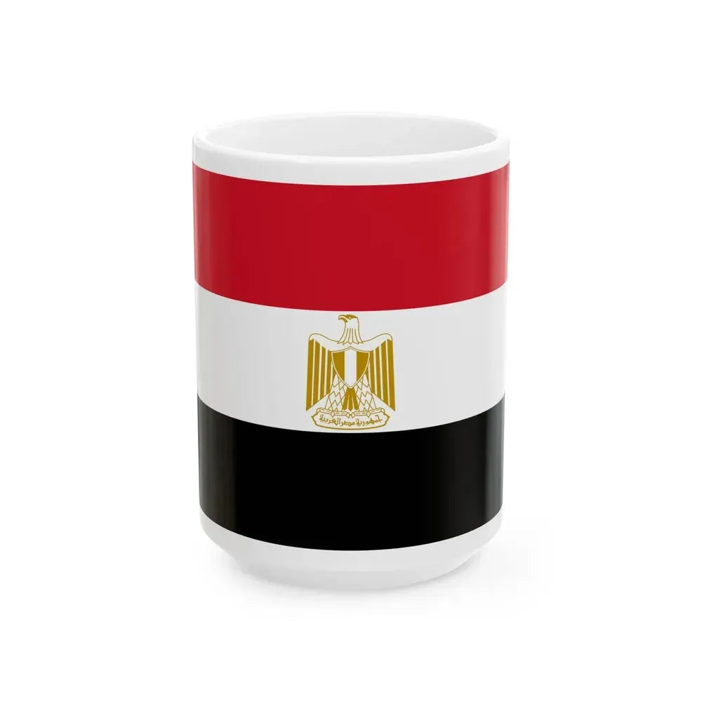 Flag of Egypt (Egypt) White Coffee Mug 15oz - Go Mug Yourself