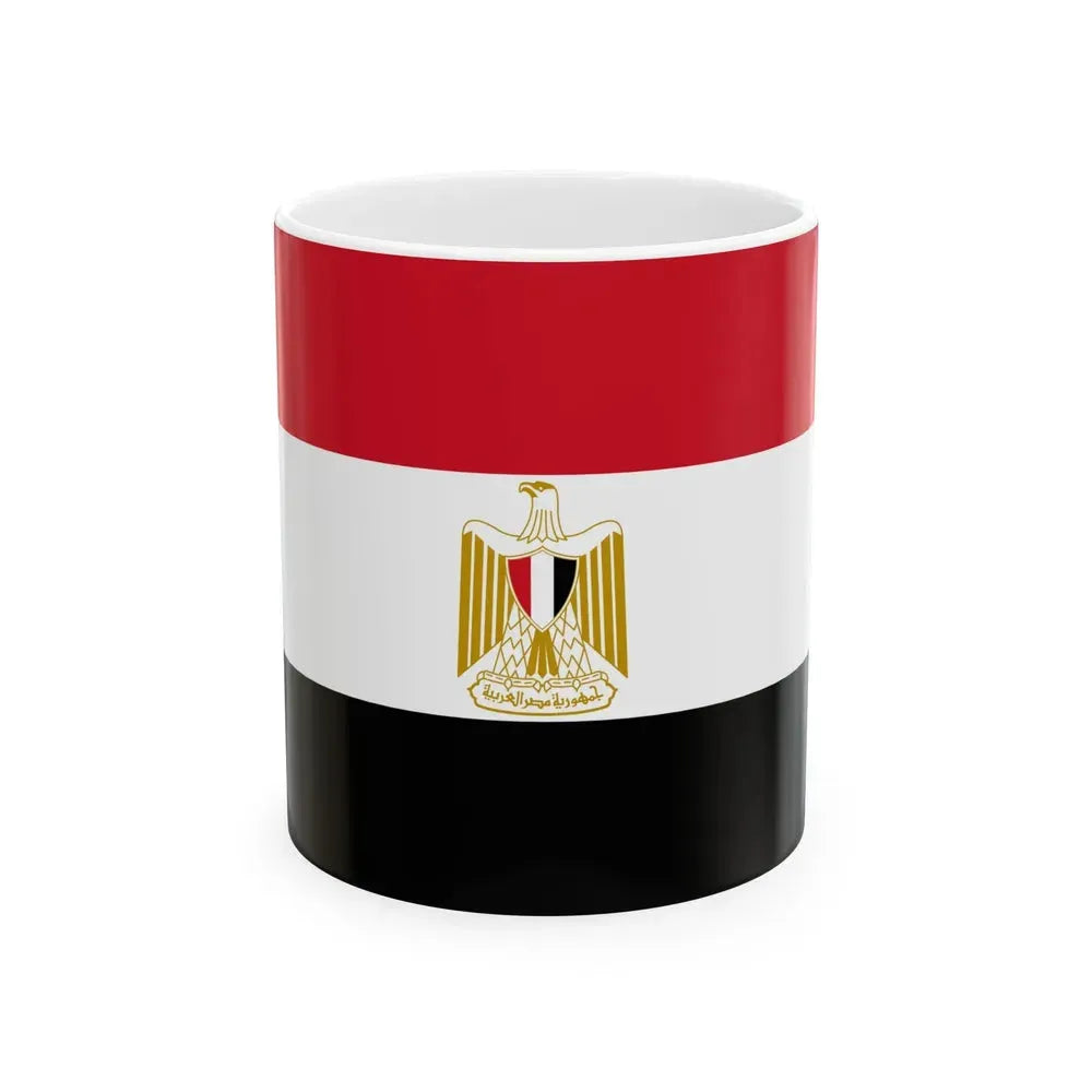 Flag of Egypt variant (Egypt) White Coffee Mug 11oz - Go Mug Yourself