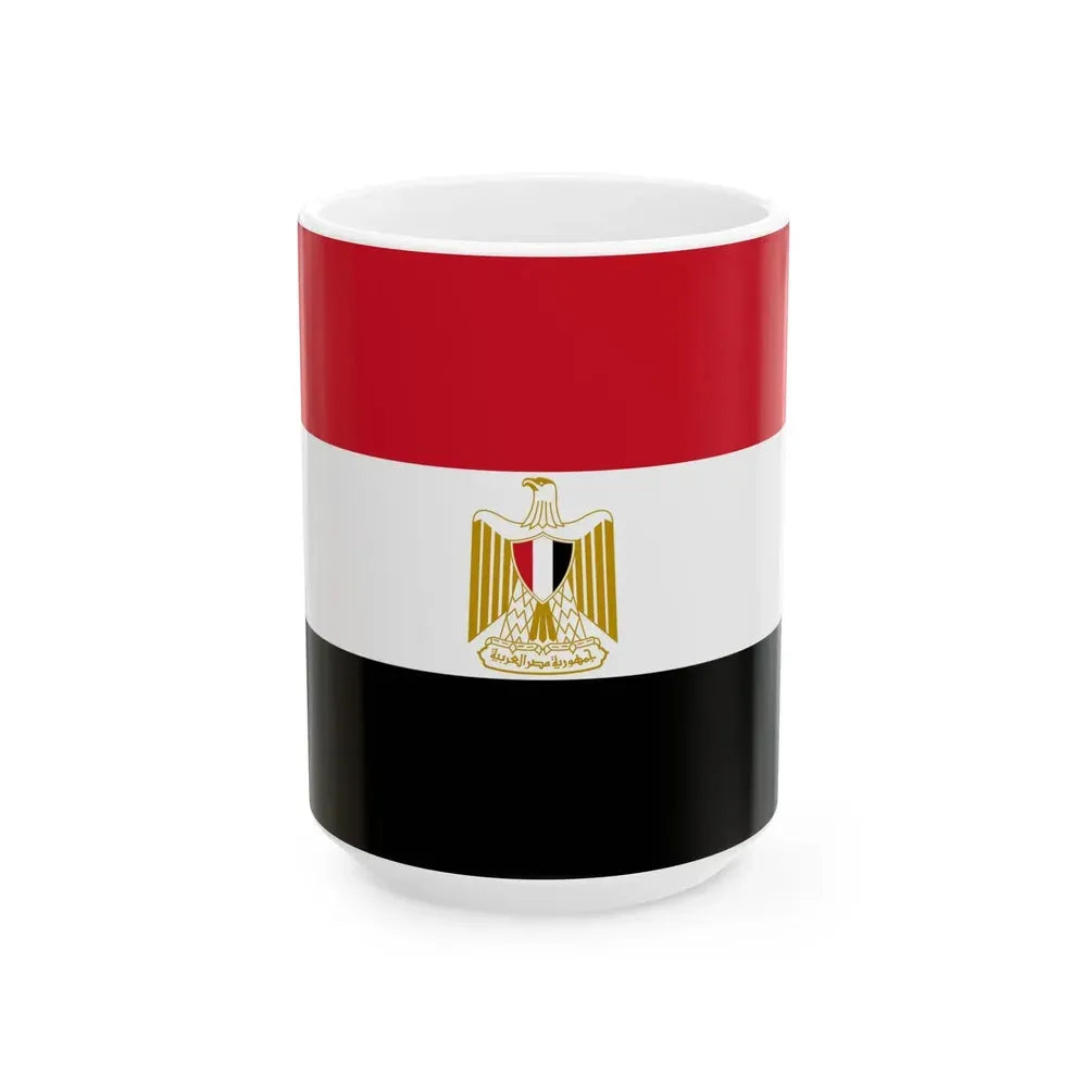 Flag of Egypt variant (Egypt) White Coffee Mug 15oz - Go Mug Yourself