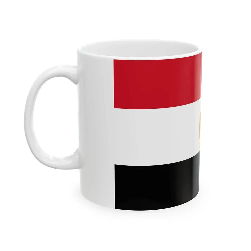 Flag of Egypt variant (Egypt) White Coffee Mug - Go Mug Yourself