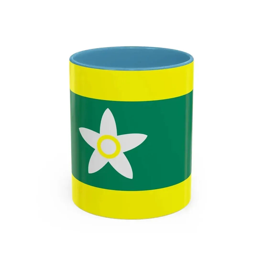 Flag of Ehime Prefecture Japan - Accent Coffee Mug 11oz Light Blue - Go Mug Yourself