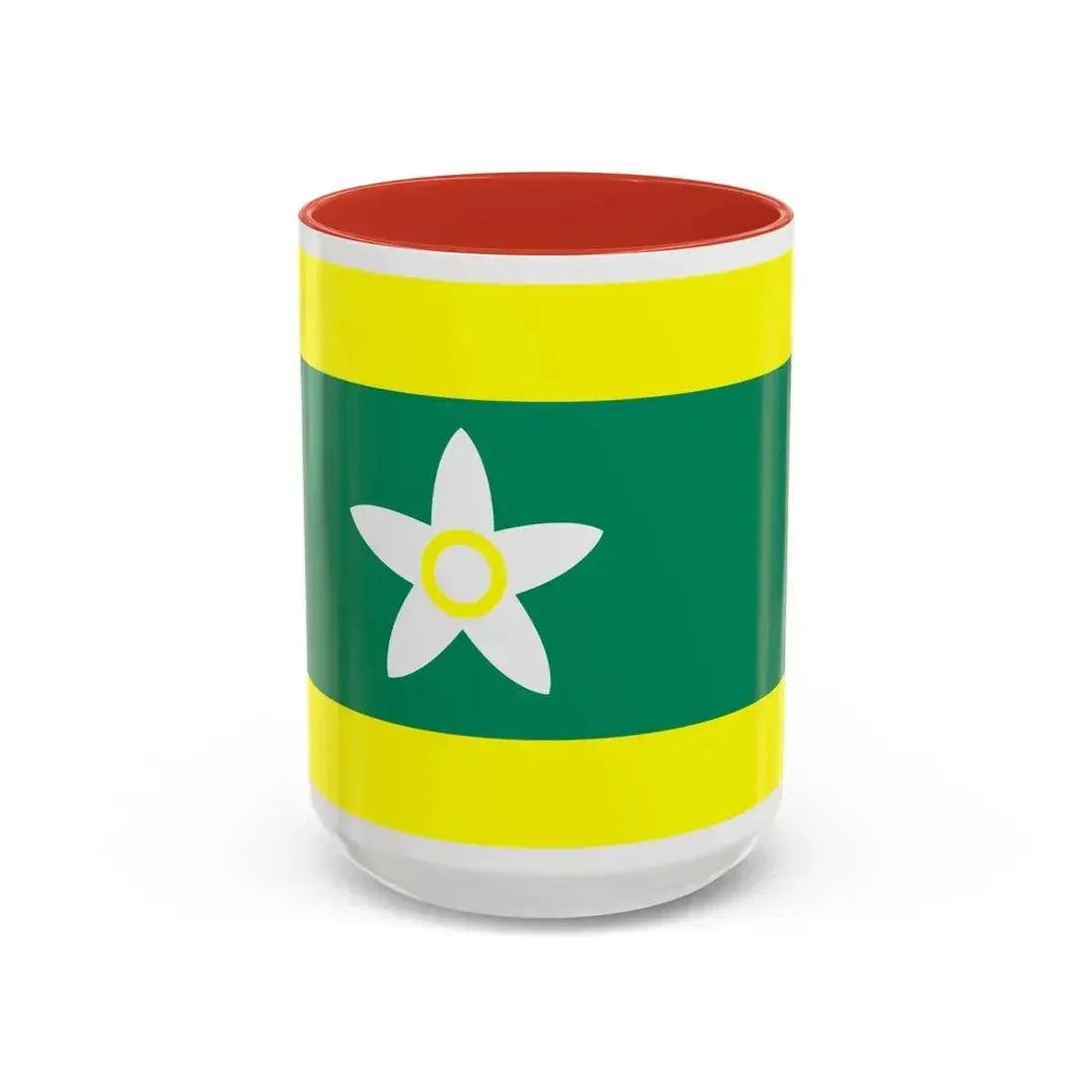 Flag of Ehime Prefecture Japan - Accent Coffee Mug 15oz Red - Go Mug Yourself