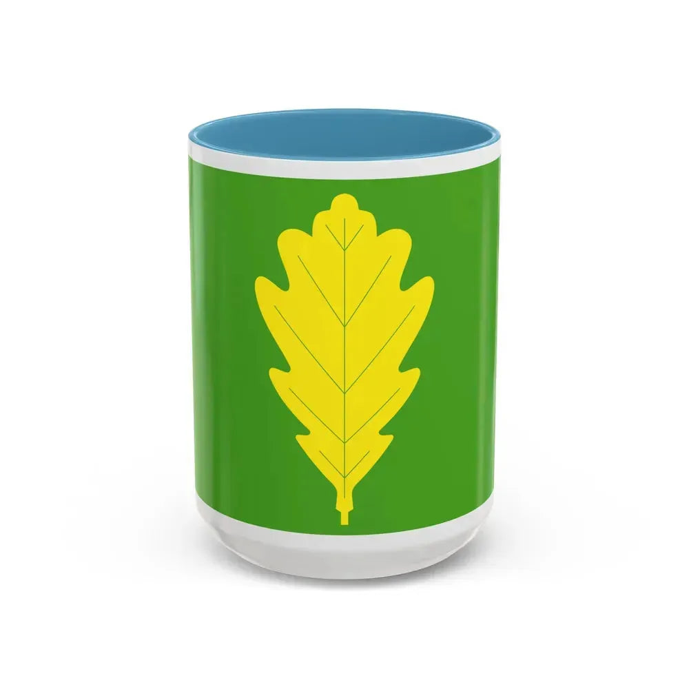 Flag of Eigersund Rogaland Norway - Accent Coffee Mug 15oz Light Blue - Go Mug Yourself