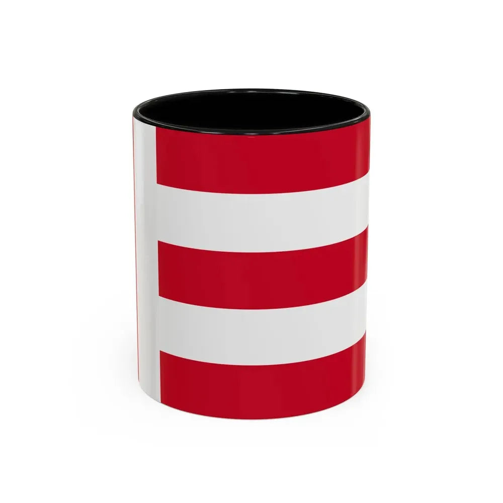Flag of Eindhoven the largest city of the province of North Brabant Netherlands - Accent Coffee Mug 11oz Black - Go Mug Yourself