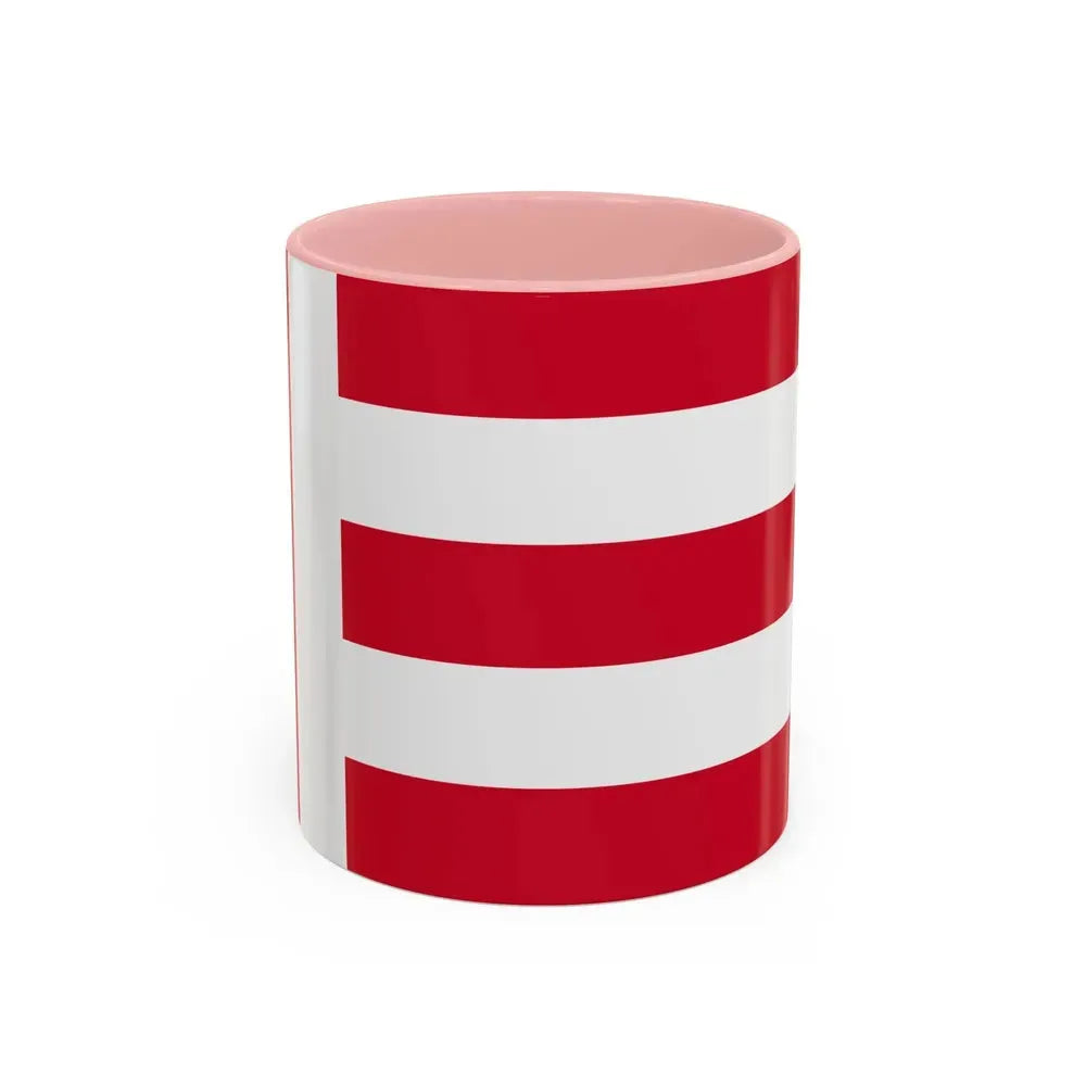 Flag of Eindhoven the largest city of the province of North Brabant Netherlands - Accent Coffee Mug 11oz Pink - Go Mug Yourself