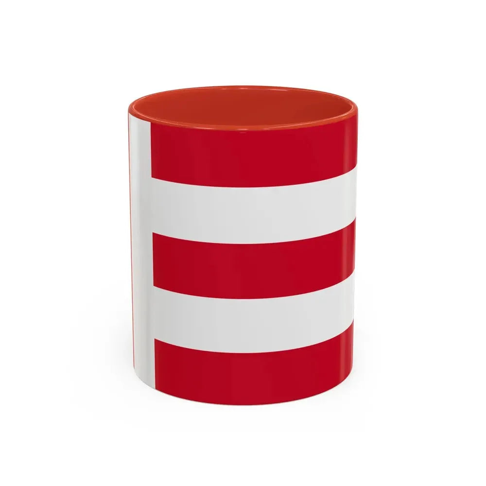 Flag of Eindhoven the largest city of the province of North Brabant Netherlands - Accent Coffee Mug 11oz Red - Go Mug Yourself