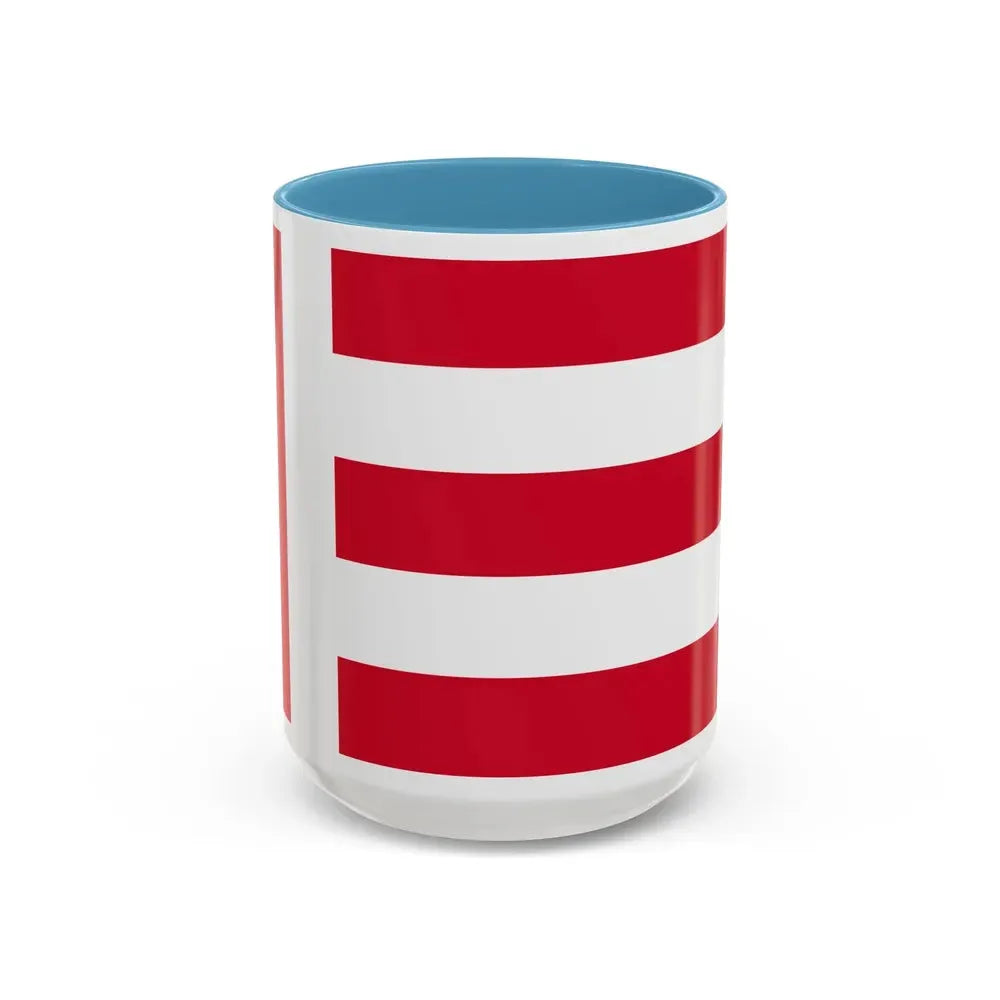 Flag of Eindhoven the largest city of the province of North Brabant Netherlands - Accent Coffee Mug 15oz Light Blue - Go Mug Yourself