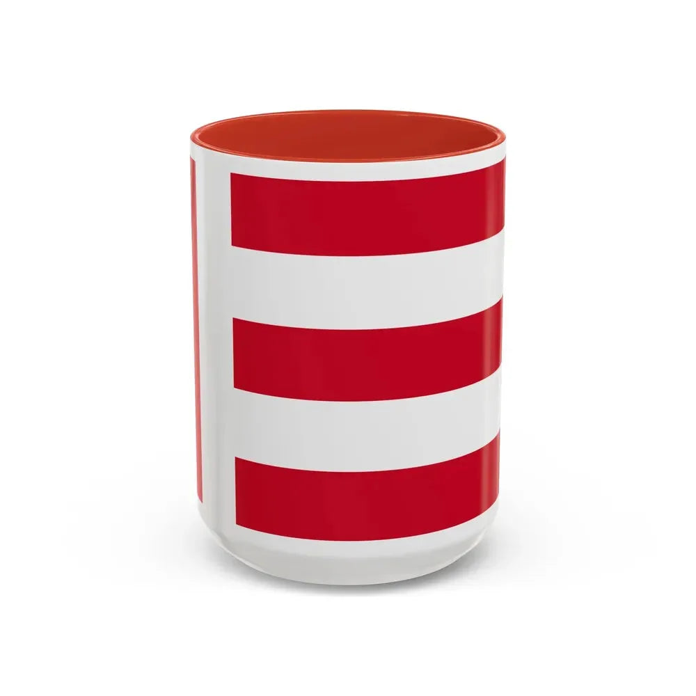 Flag of Eindhoven the largest city of the province of North Brabant Netherlands - Accent Coffee Mug 15oz Red - Go Mug Yourself
