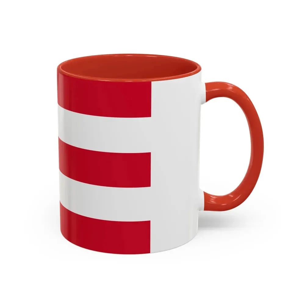 Flag of Eindhoven the largest city of the province of North Brabant Netherlands - Accent Coffee Mug - Go Mug Yourself