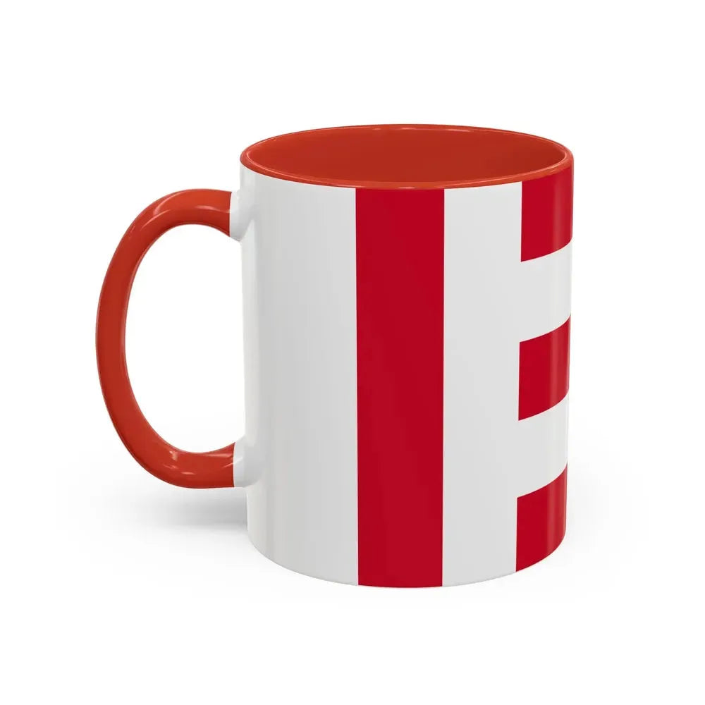 Flag of Eindhoven the largest city of the province of North Brabant Netherlands - Accent Coffee Mug - Go Mug Yourself