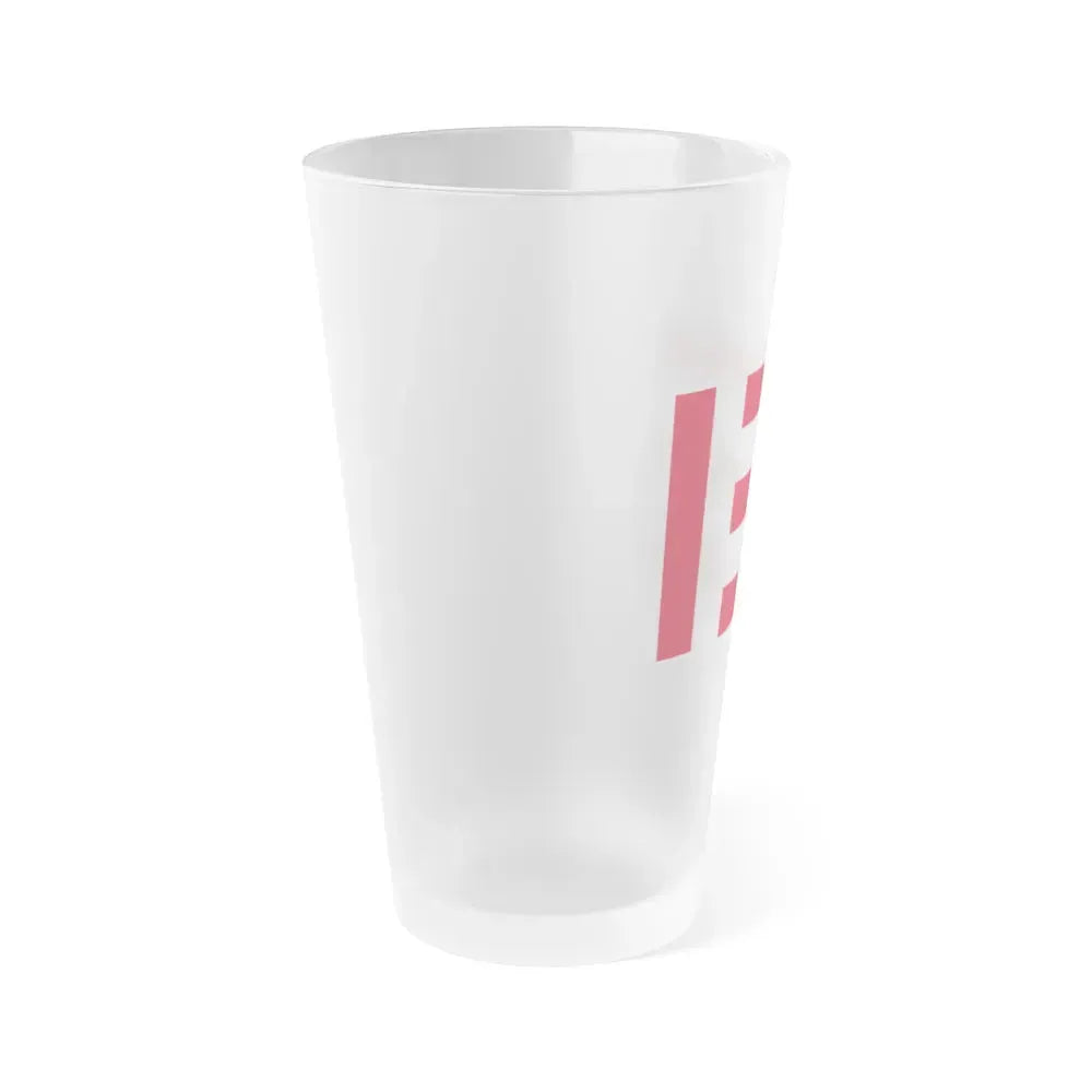 Flag of Eindhoven the largest city of the province of North Brabant Netherlands - Frosted Pint Glass 16oz - Go Mug Yourself