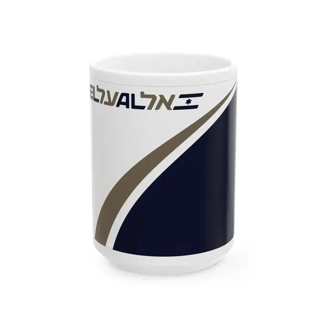 Flag of EL AL (Israel) White Coffee Mug 15oz - Go Mug Yourself