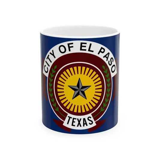 Flag of El Paso Texas (United States) White Coffee Mug 11oz - Go Mug Yourself