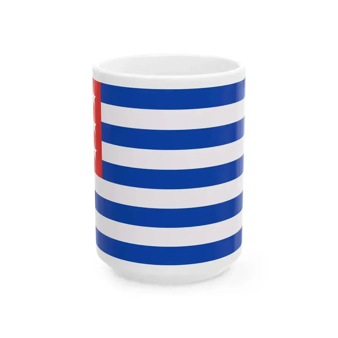 Flag of El Salvador 1865-1869 (El Salvador) White Coffee Mug 15oz - Go Mug Yourself